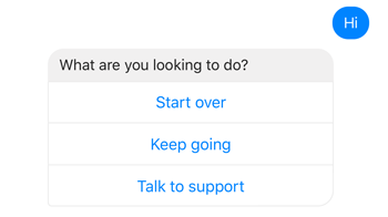 Bot conversation options