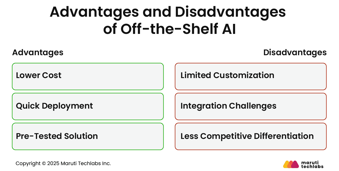 Advantages and Disadvantages of Off-the-Shelf AI