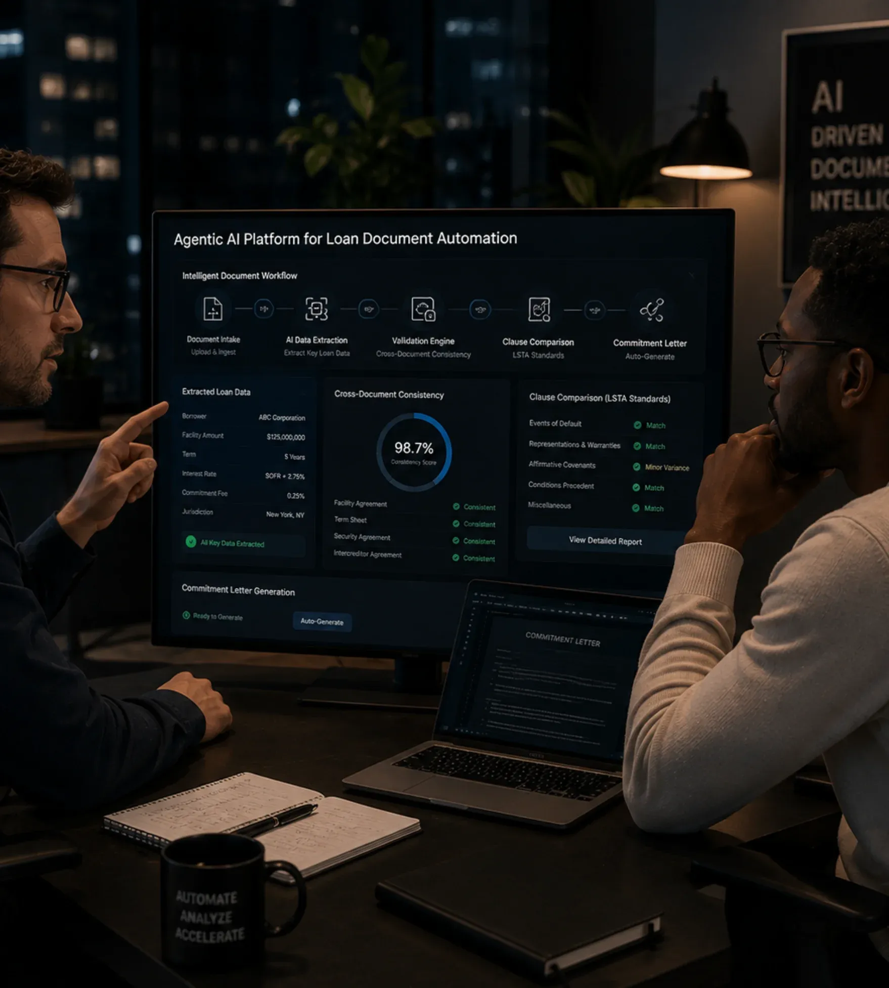 Automated Syndicated Loan Review with Agentic AI